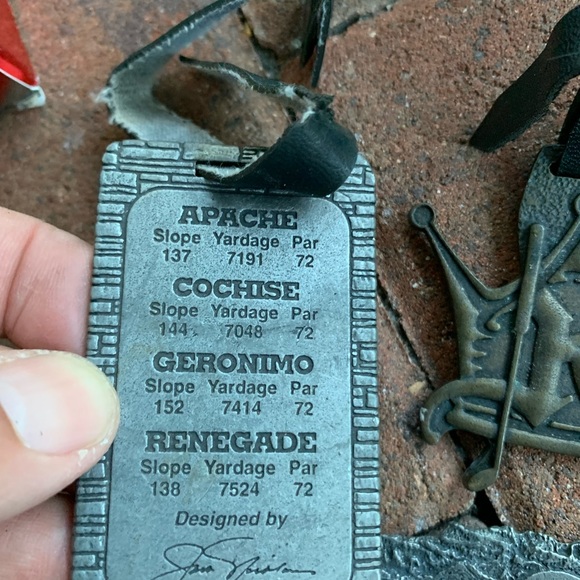 Golf bag tags from golf clubs. 
3 pc - Picture 3 of 7